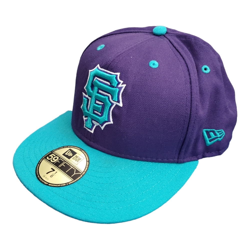 New Era San Francisco Giants Fitted Hat 7 1/8 purple/turquoise